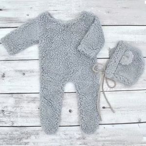 Bear romper body suit and hat (teddy bear NOT included